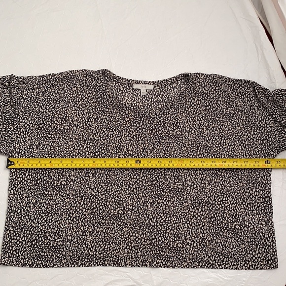 Joie Alessandra viscose top in multicolor Caviar beige tan print L - Picture 8 of 10